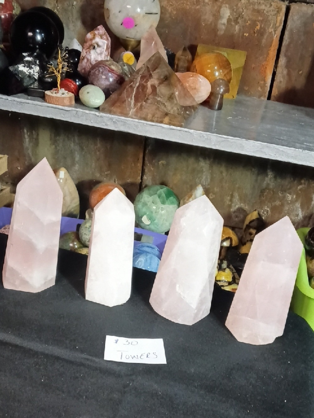 Rose Quartz Point Tower - Soft Pink Decorative Crystal